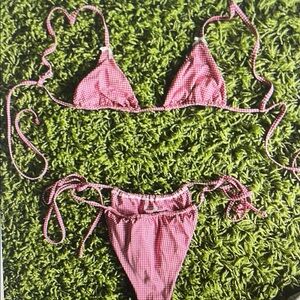 Red Gingham Bikini Set